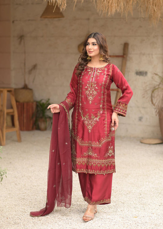 Celestia Maroon Silken