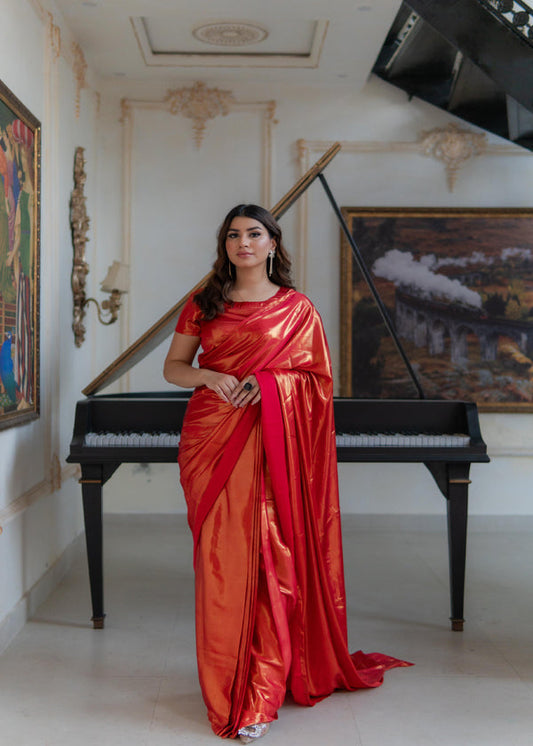 Laavin Cherry Saree Red